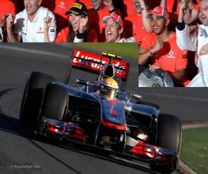 Puzzle Lewis Hamilton - McLaren - Μελβούρνη, Grand βραβείο της Αυστραλίας (2012) (3η θέση)